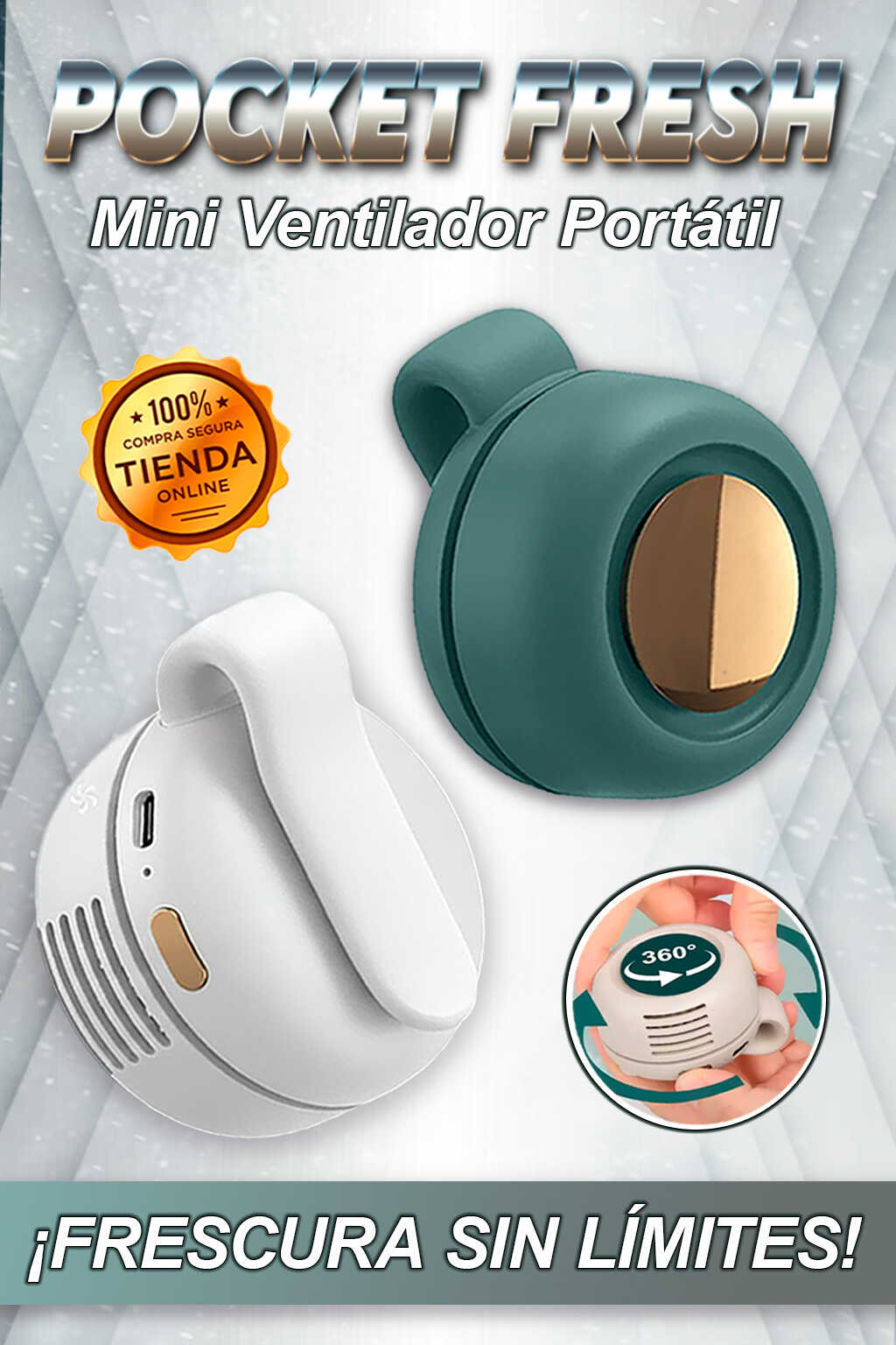 PocketFresh - Mini Ventilador Pórtatil