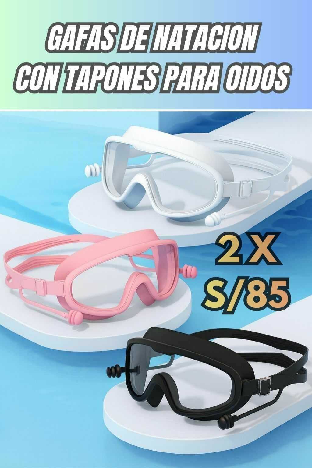 Gafas de Natación con tapones para oidos