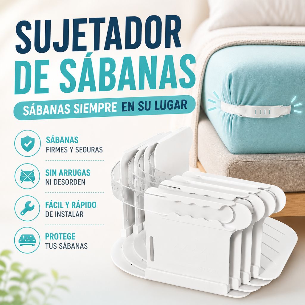 Sujetador de Sabanas - Pack de 4 Unidades