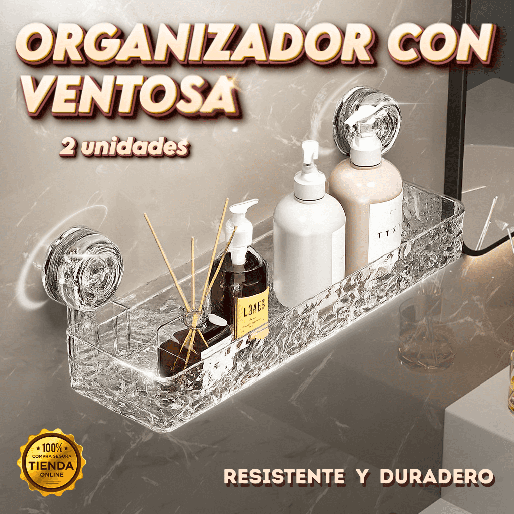 Organizador con Ventosa - Caja de 2 unidades