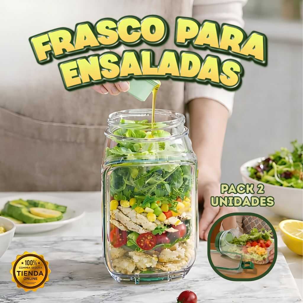 Frasco para Ensaladas - Pack 02 Frascos