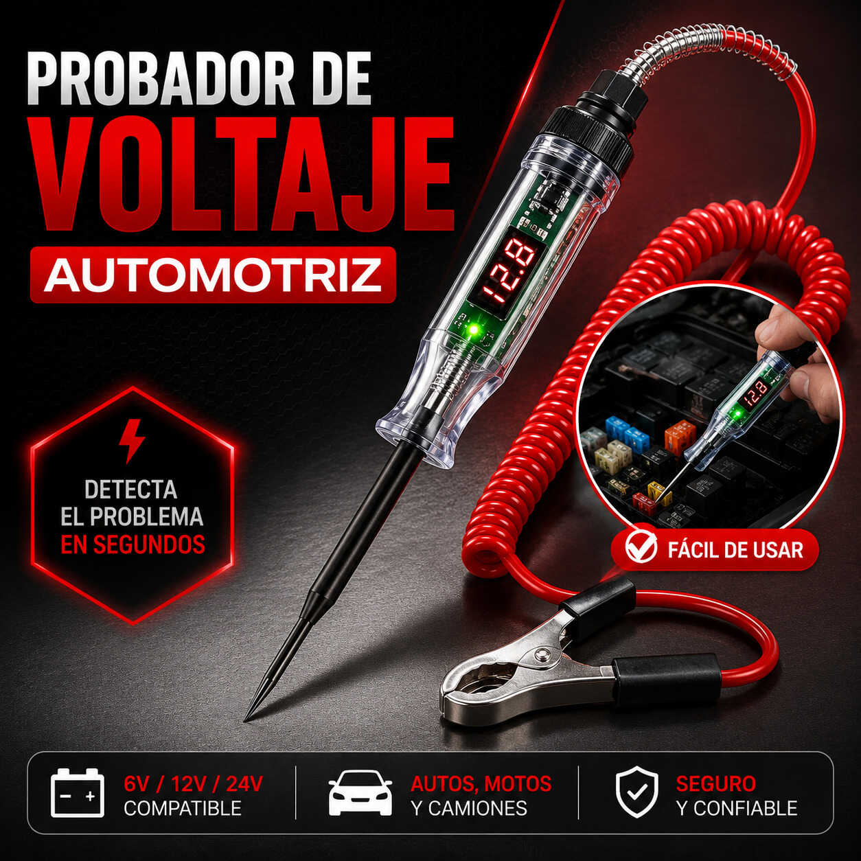 Voltimetro Digital de 3v - 48v