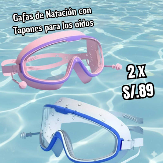Gafas de Natación con tapones para oidos