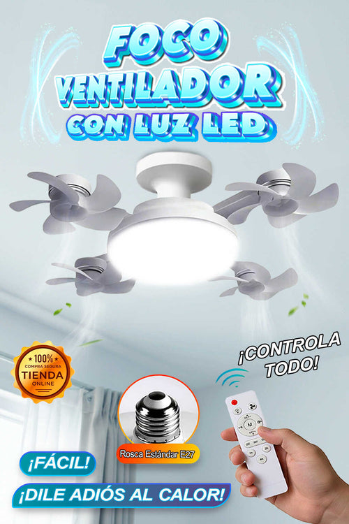 Foco Ventilador - 4 Aspas