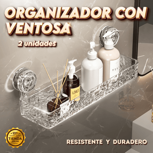 Organizador con Ventosa - Caja de 2 unidades