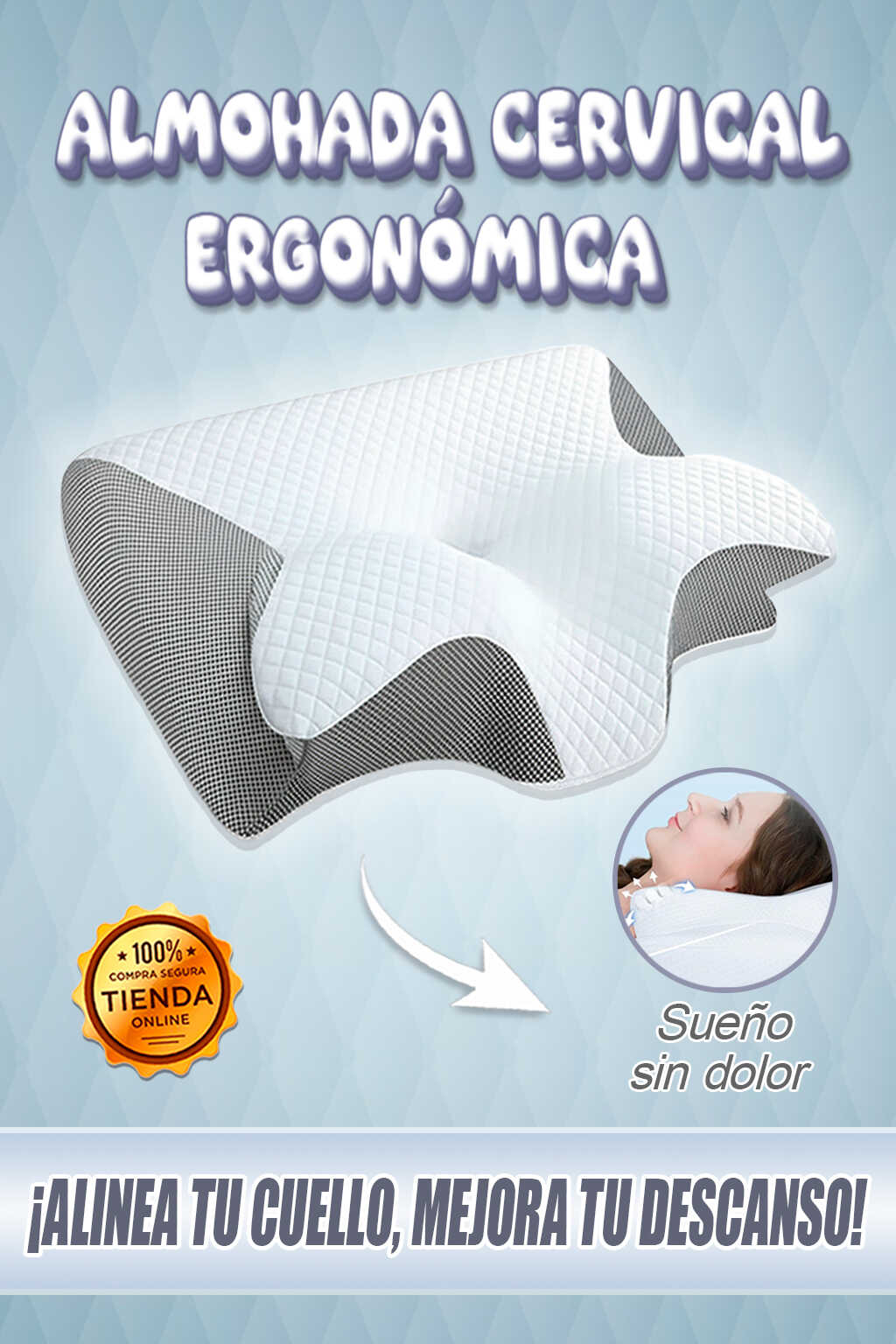 ALMOHADA CERVICAL ERGONÓMICA